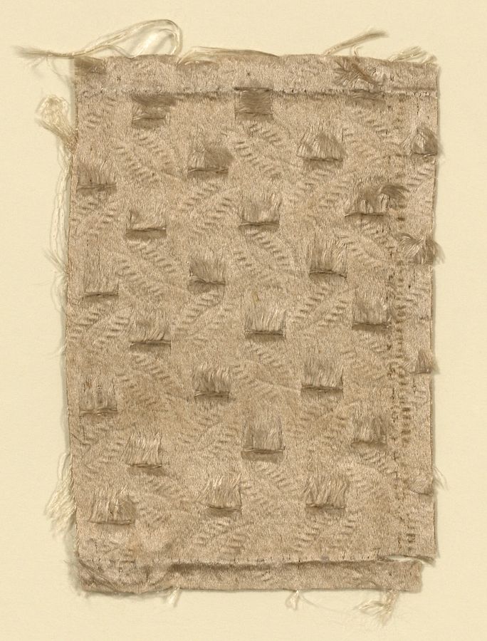 Ivory silk lampas sample